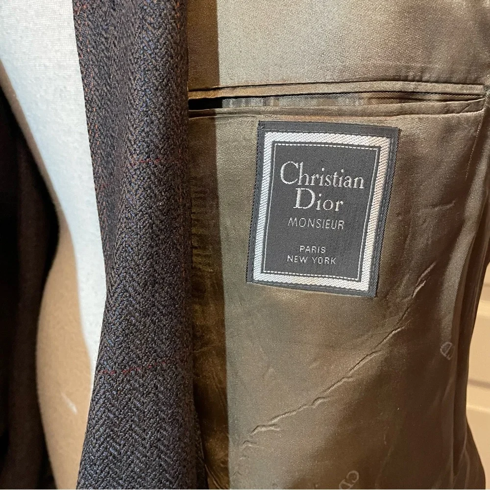 Christian Dior Men’s Vintage Two Button Shoulder‎ Padded Lux Blazer Sport Coat